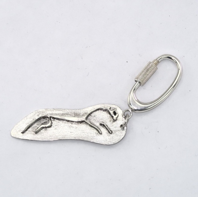 Silver Uffington WHite Horse keyfob